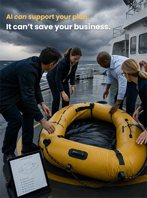Business leader using AI to draft a Q4 IT readiness checklist with an IT advisor